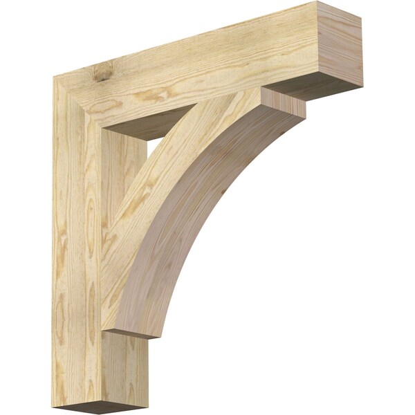 Ekena Millwork Thorton Block Rough Sawn Bracket, Douglas Fir, 6"W x 30"D x 30"H BKT06X30X30THR05RDF - main